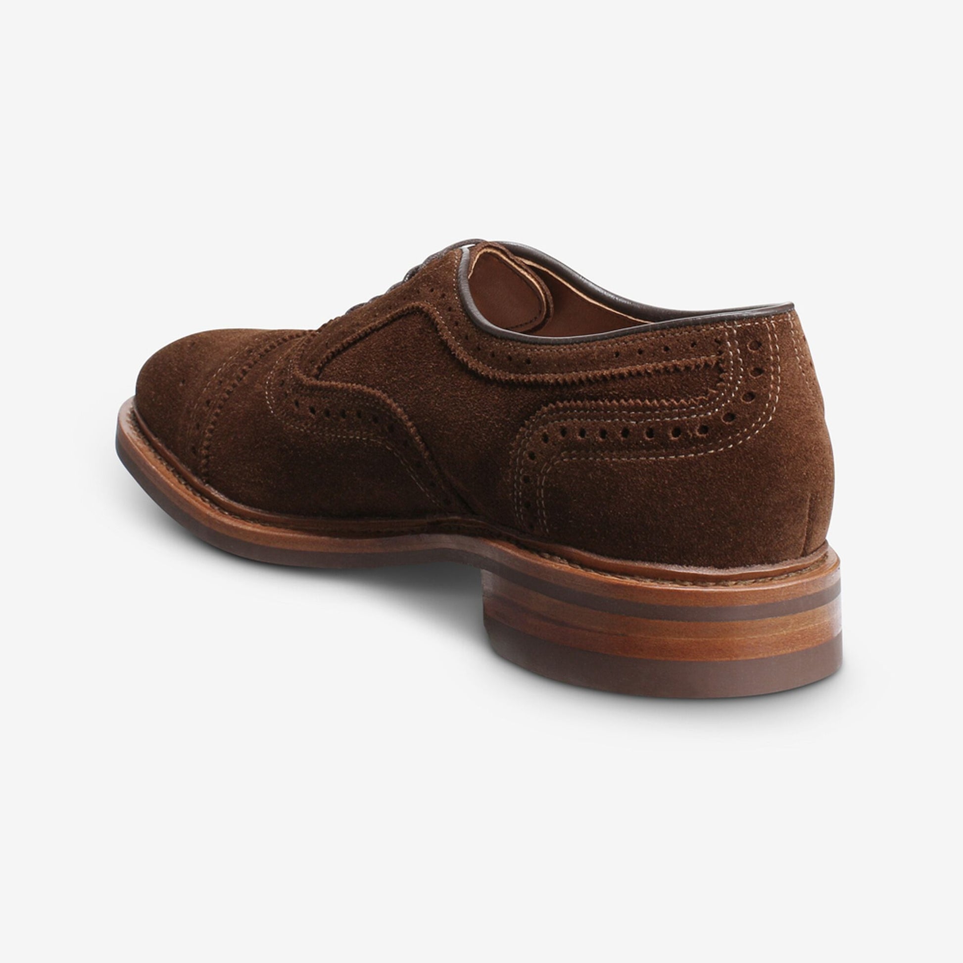 Strandmok Suede Cap-Toe Oxford with Dainite Rubber Sole - Snuff Brown