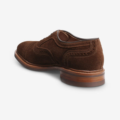 Strandmok Suede Cap-Toe Oxford with Dainite Rubber Sole - Snuff Brown