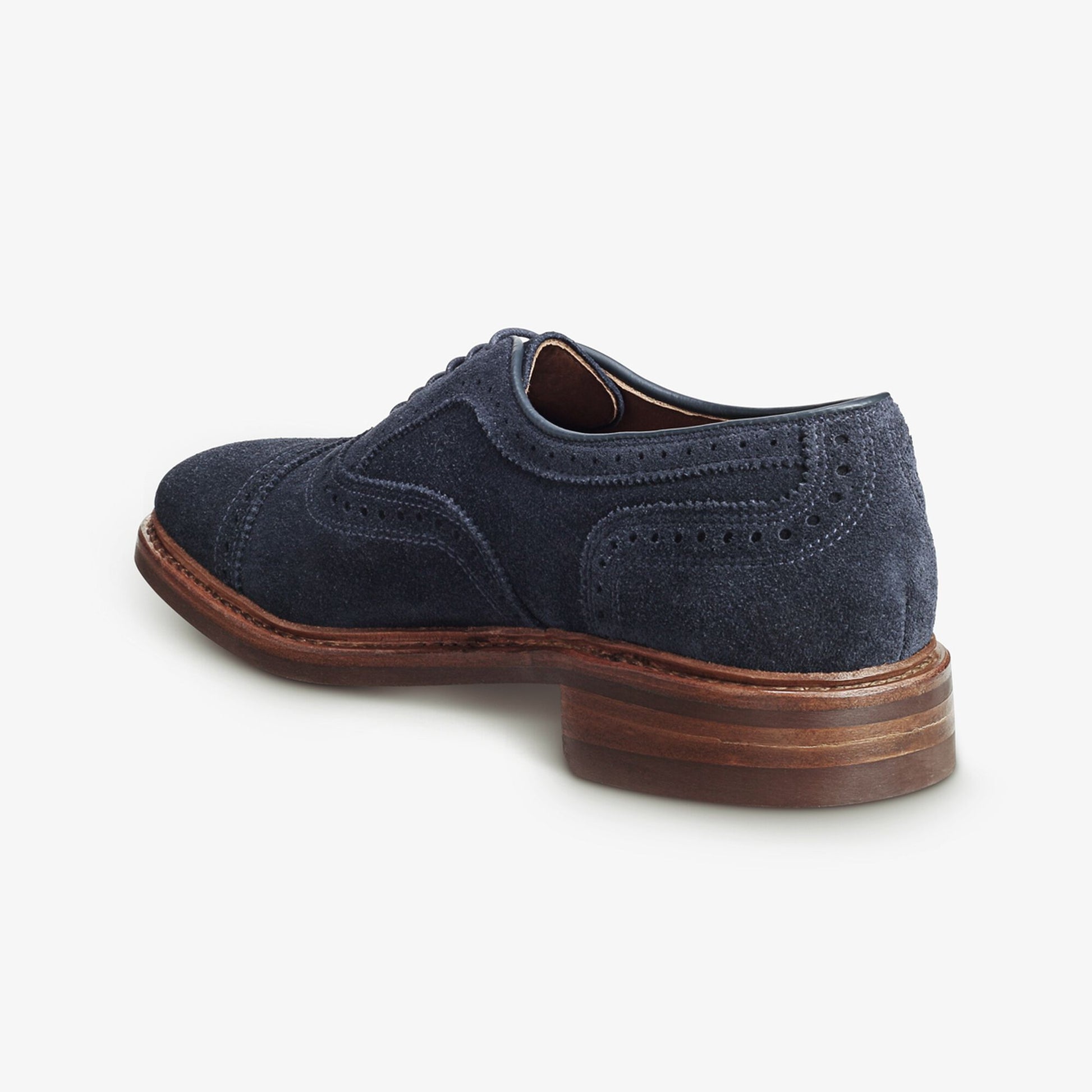 Strandmok Suede Cap-Toe Oxford with Dainite Rubber Sole - Navy
