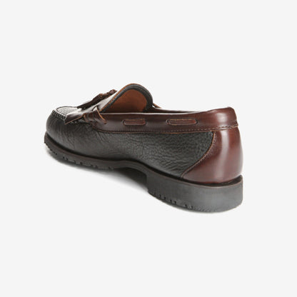 Nashua Tassel Loafer - Black with Brown Trim