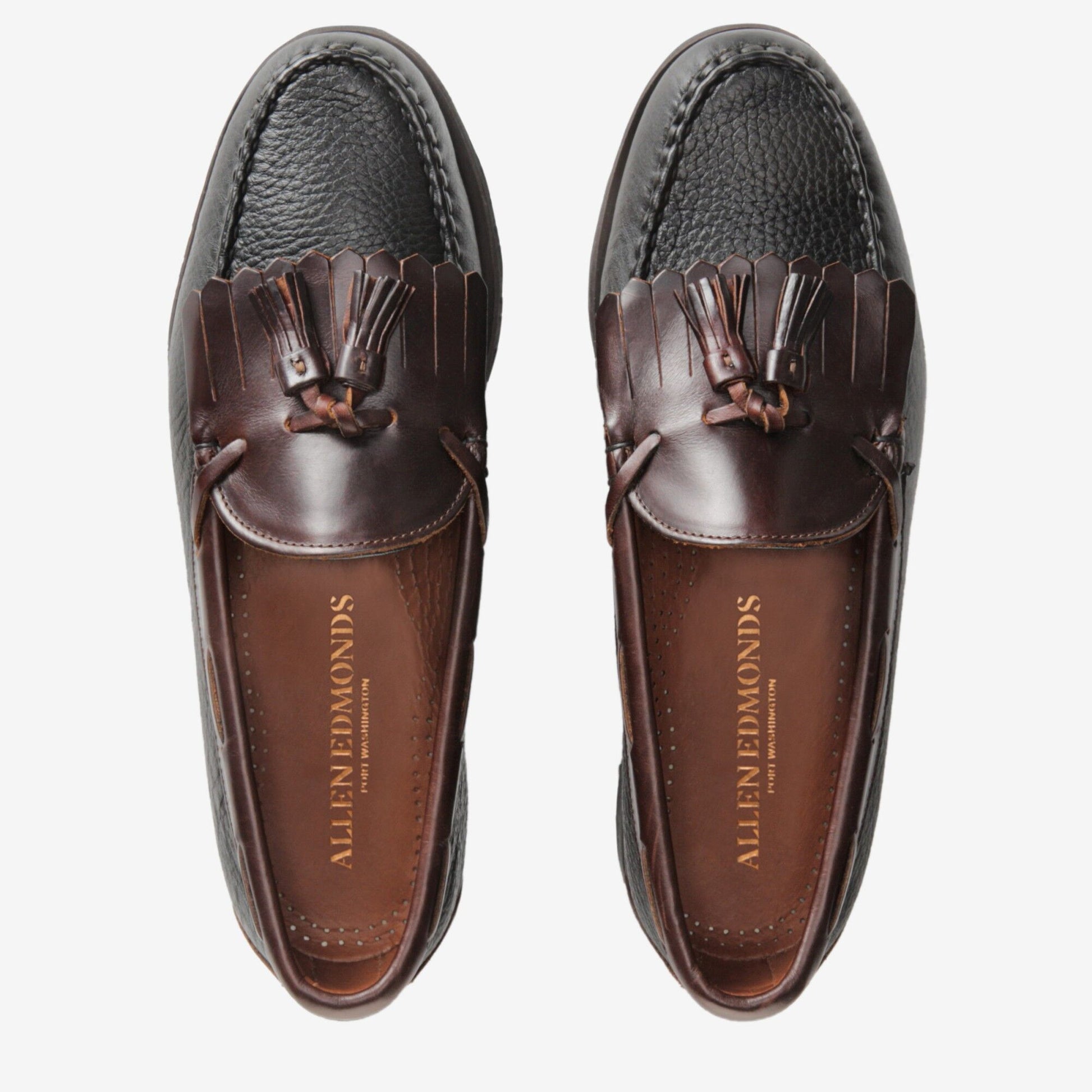 Nashua Tassel Loafer - Black with Brown Trim