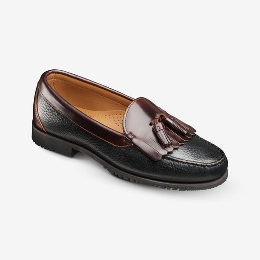 Amherst Tassel Loafer - Black with Brown Trim