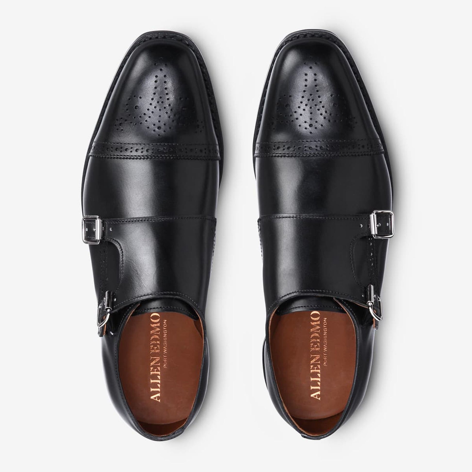 St. John's Double Monk Strap with Dainite Rubber Sole - Black