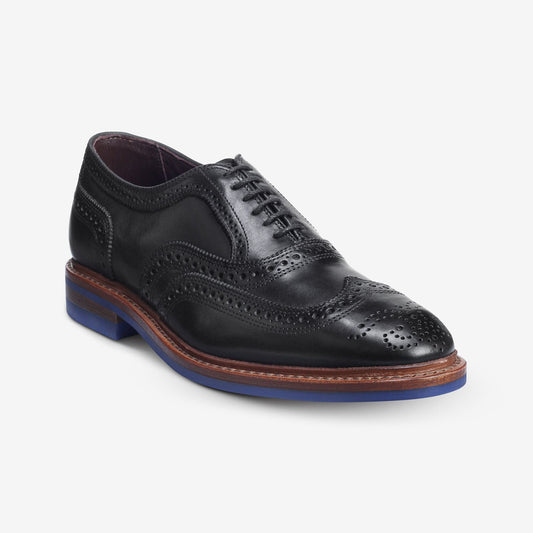 McTavish Oxford Wingtip Dress Shoe - Black with Blue Sole
