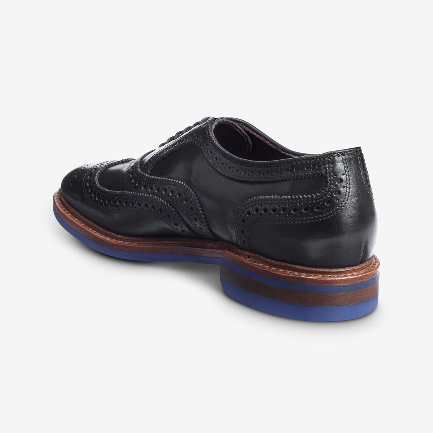 McTavish Oxford Wingtip Dress Shoe - Black with Blue Sole