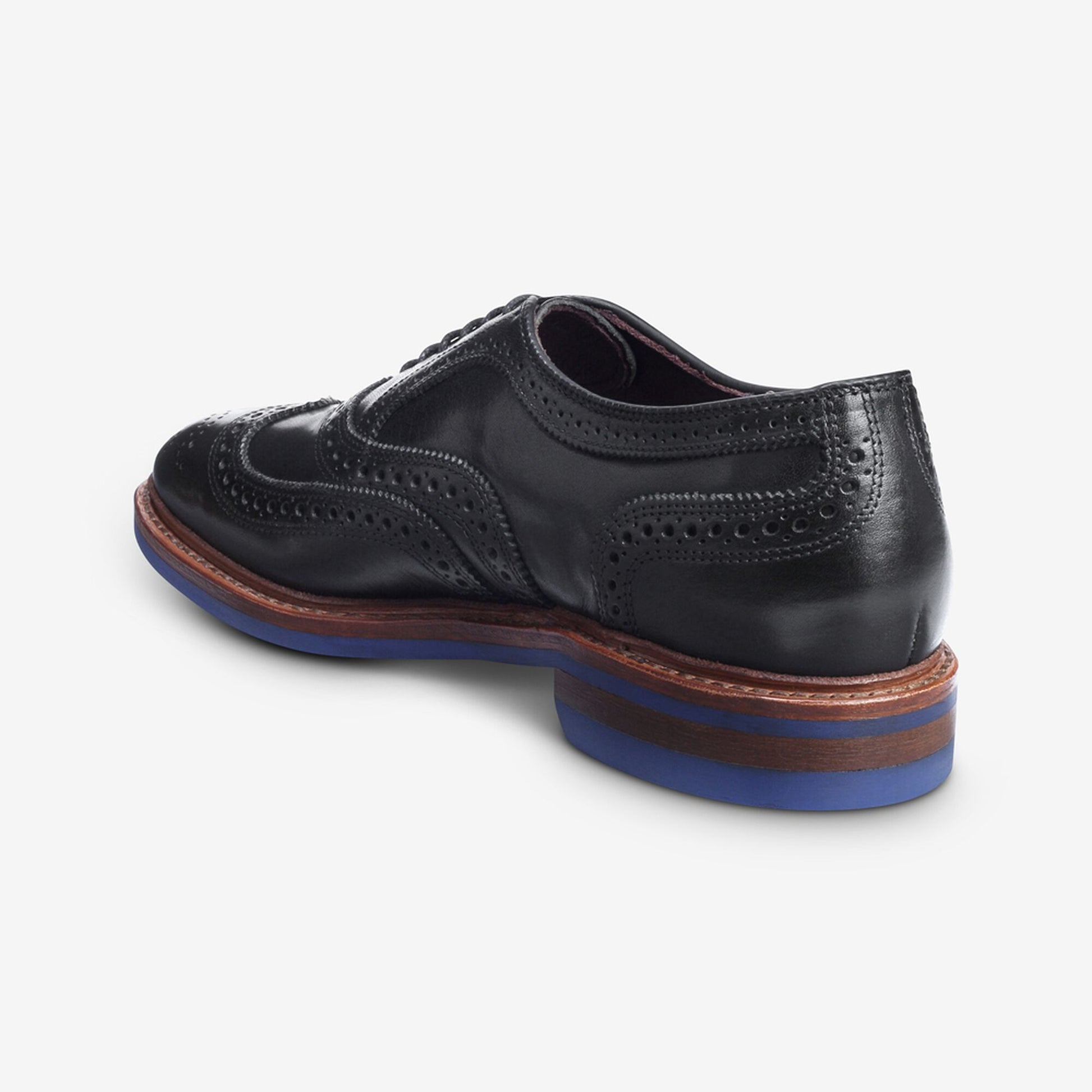 McTavish Oxford Wingtip Dress Shoe - Black with Blue Sole