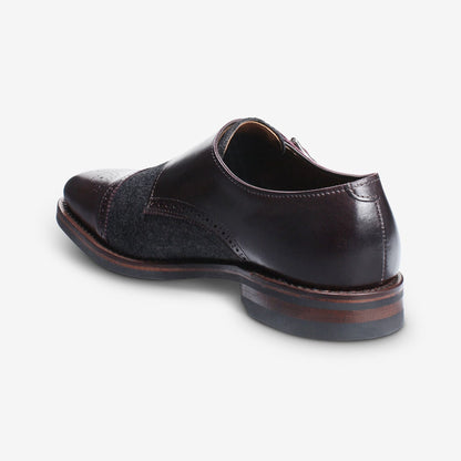 St. John's Wool Double Monk Strap - Charcoal Wool/Mahogany Leather