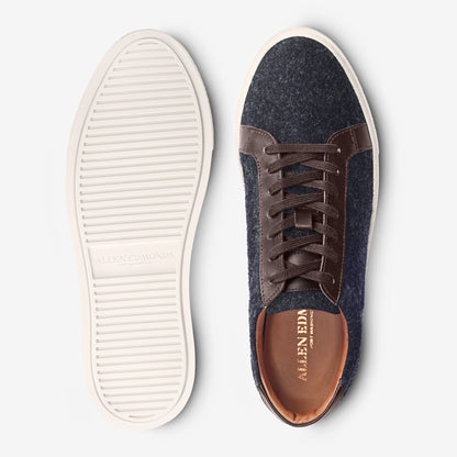 Courtside Wool & Leather Sneaker - Charcoal Wool/Mahogany Leather