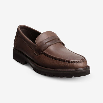 Harrison Weatherproof Penny Loafer with Lug Sole - Dark Brown