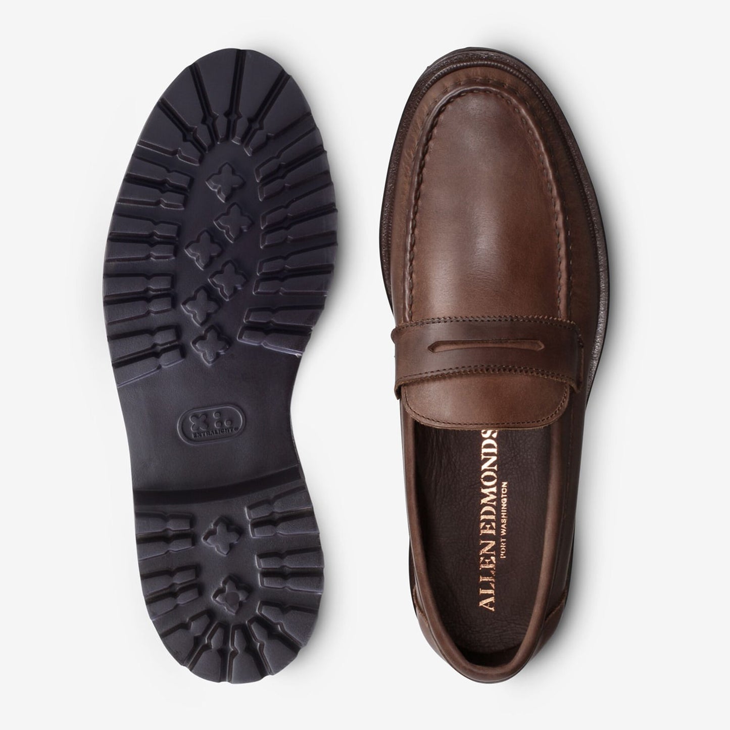 Harrison Weatherproof Penny Loafer with Lug Sole - Dark Brown