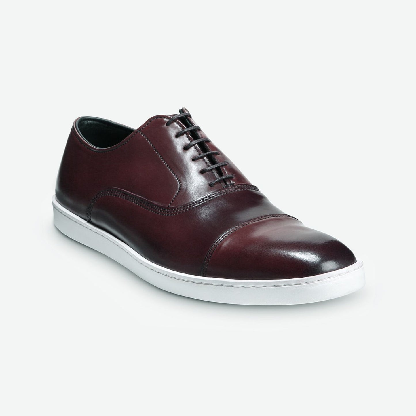 Park Avenue Shell Cordovan Oxford Sneaker - Burgundy