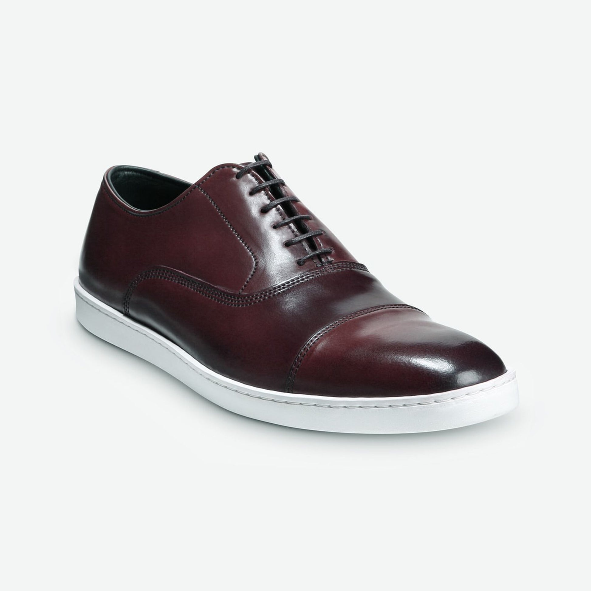 Park Avenue Shell Cordovan Oxford Sneaker - Burgundy