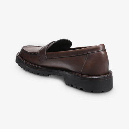 Harrison Penny Loafer with Lug Sole - Brown Texture