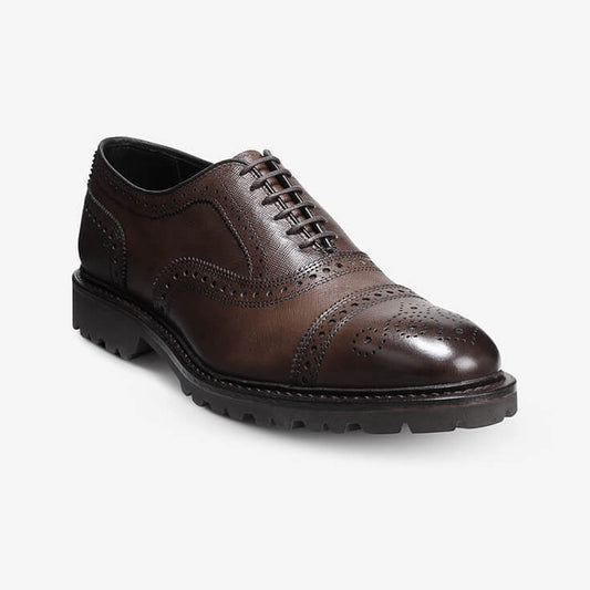 Strandmok Cap-Toe Oxford with Lug Sole - Brown Texture