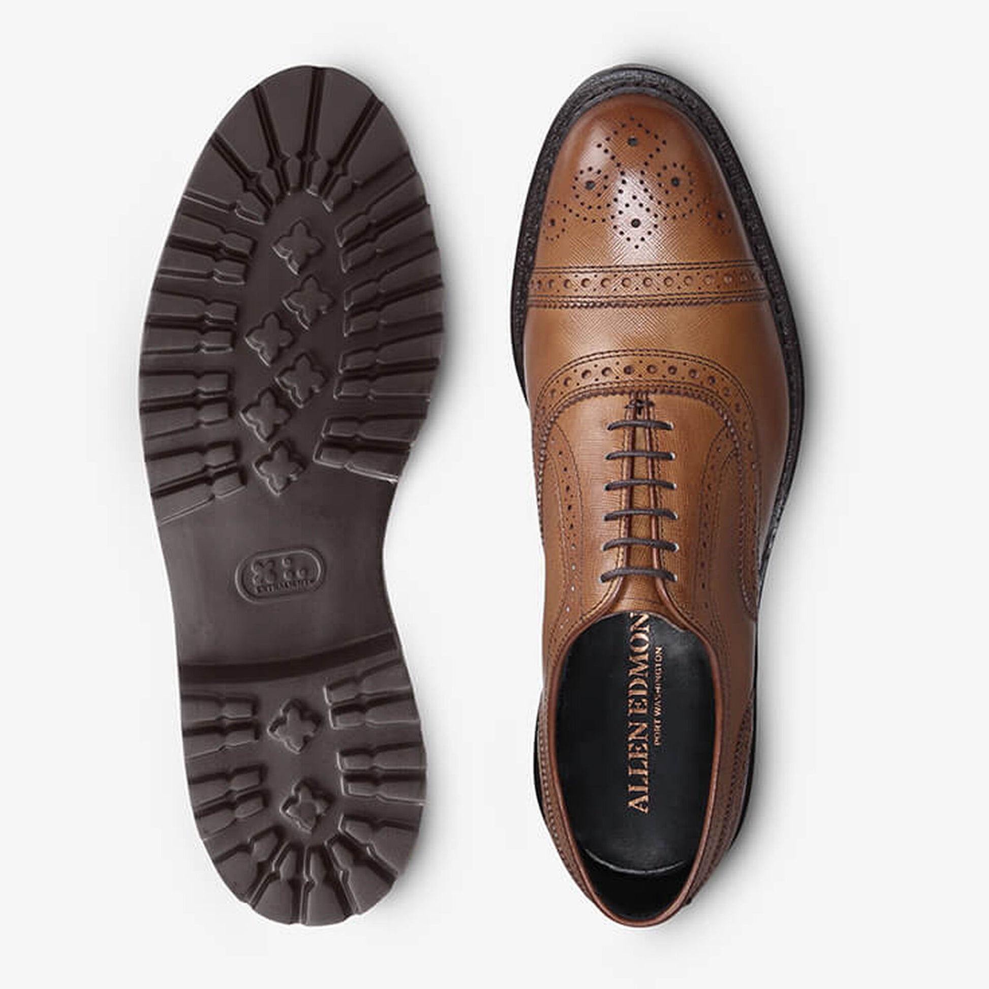 Strandmok Cap-Toe Oxford with Lug Sole - Walnut Texture