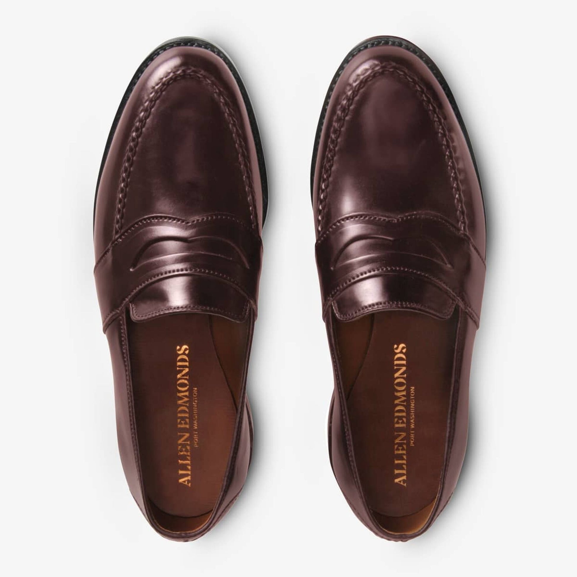 Randolph Shell Cordovan Penny Loafer - Burgundy