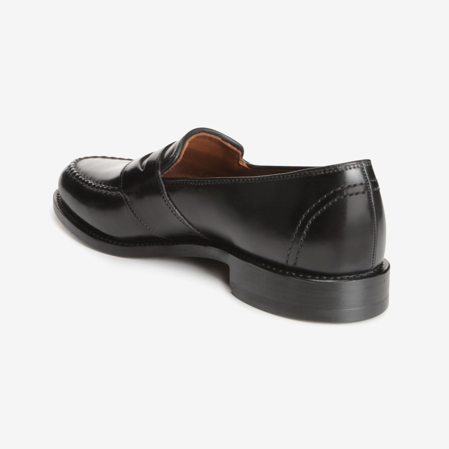 Randolph Shell Cordovan Penny Loafer - Black