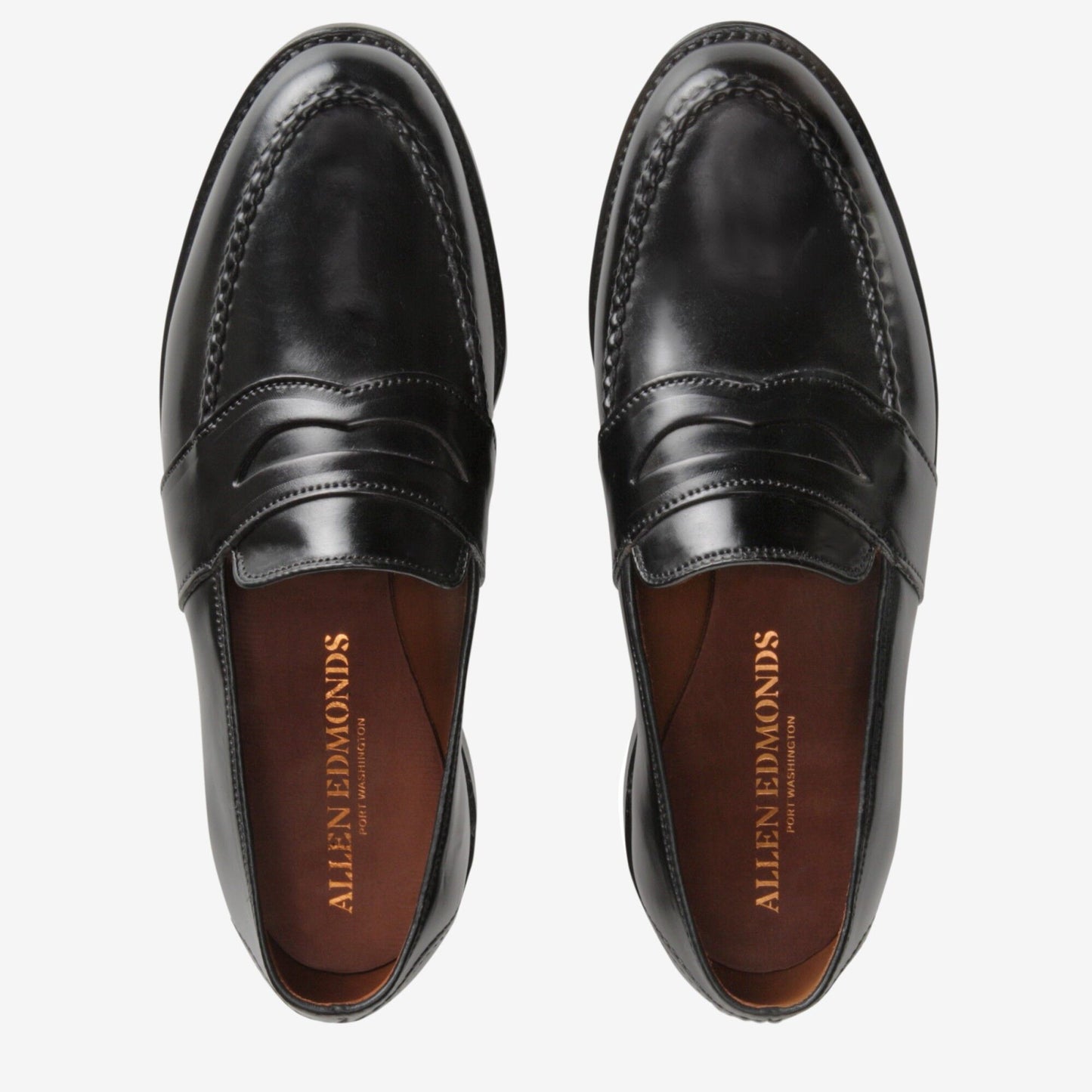 Randolph Shell Cordovan Penny Loafer - Black