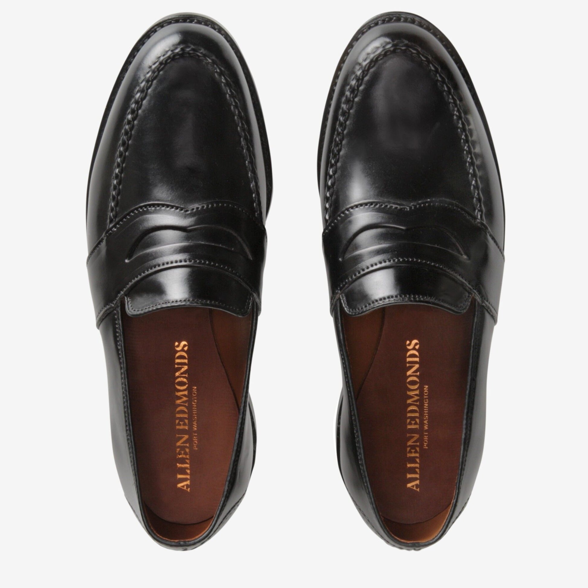 Randolph Shell Cordovan Penny Loafer - Black