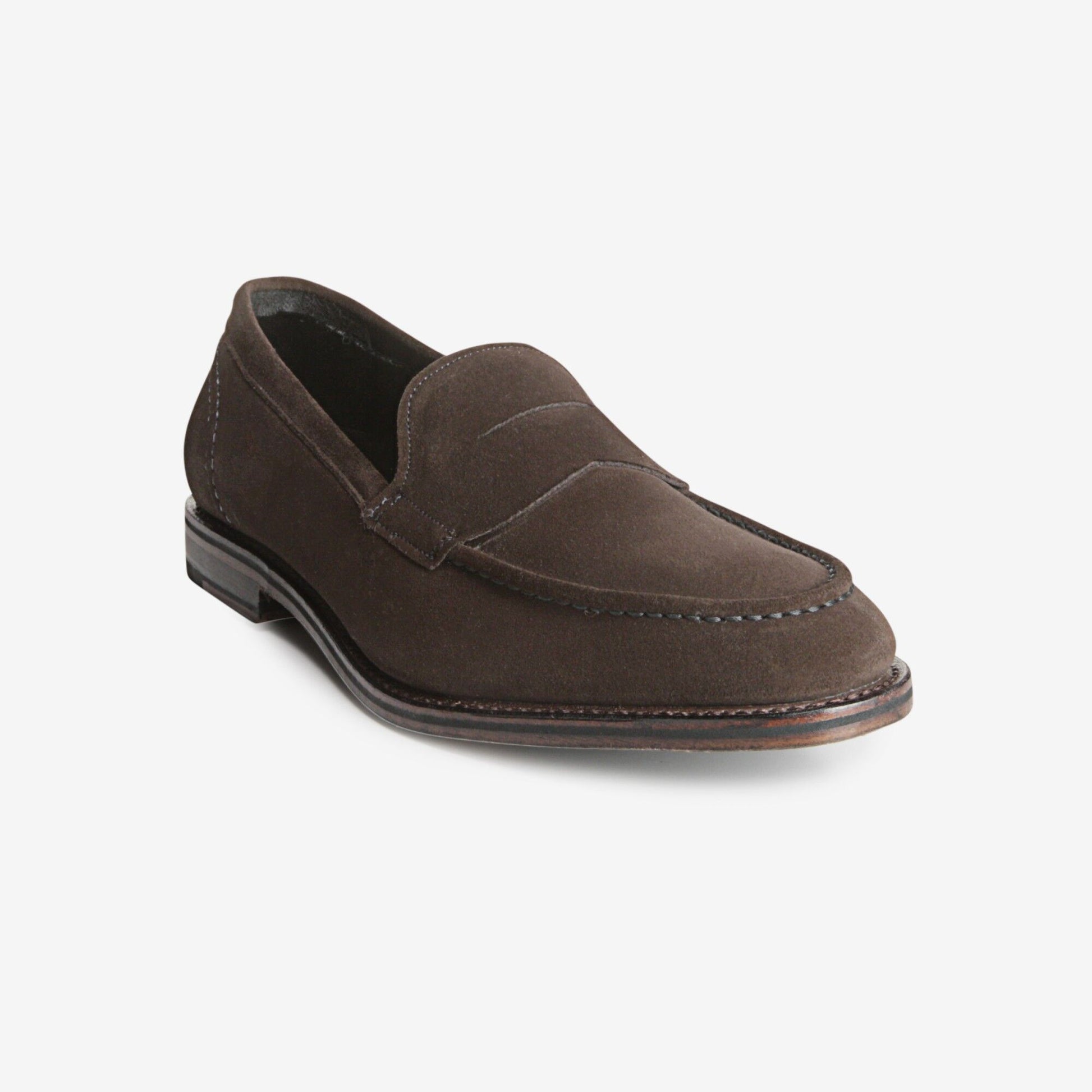 Mercer Street Suede Penny Loafer - Dark Brown