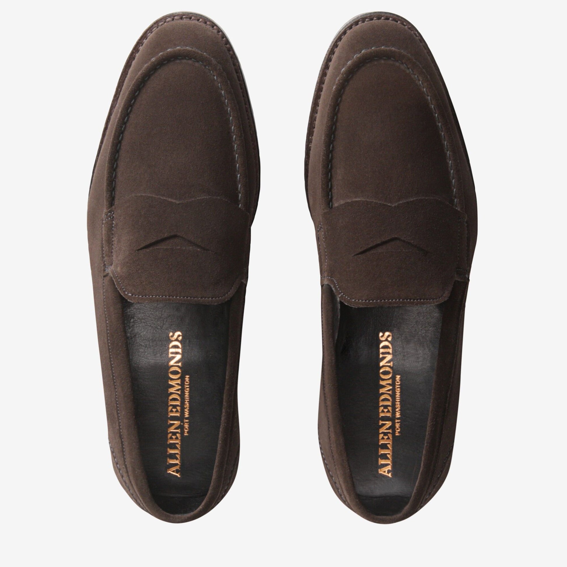 Mercer Street Suede Penny Loafer - Dark Brown