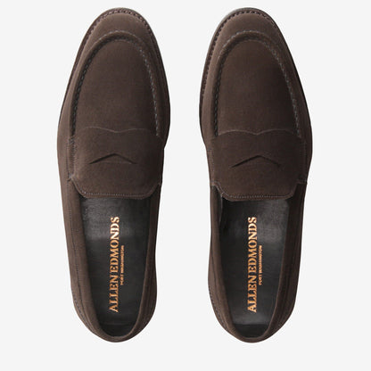 Mercer Street Suede Penny Loafer - Dark Brown