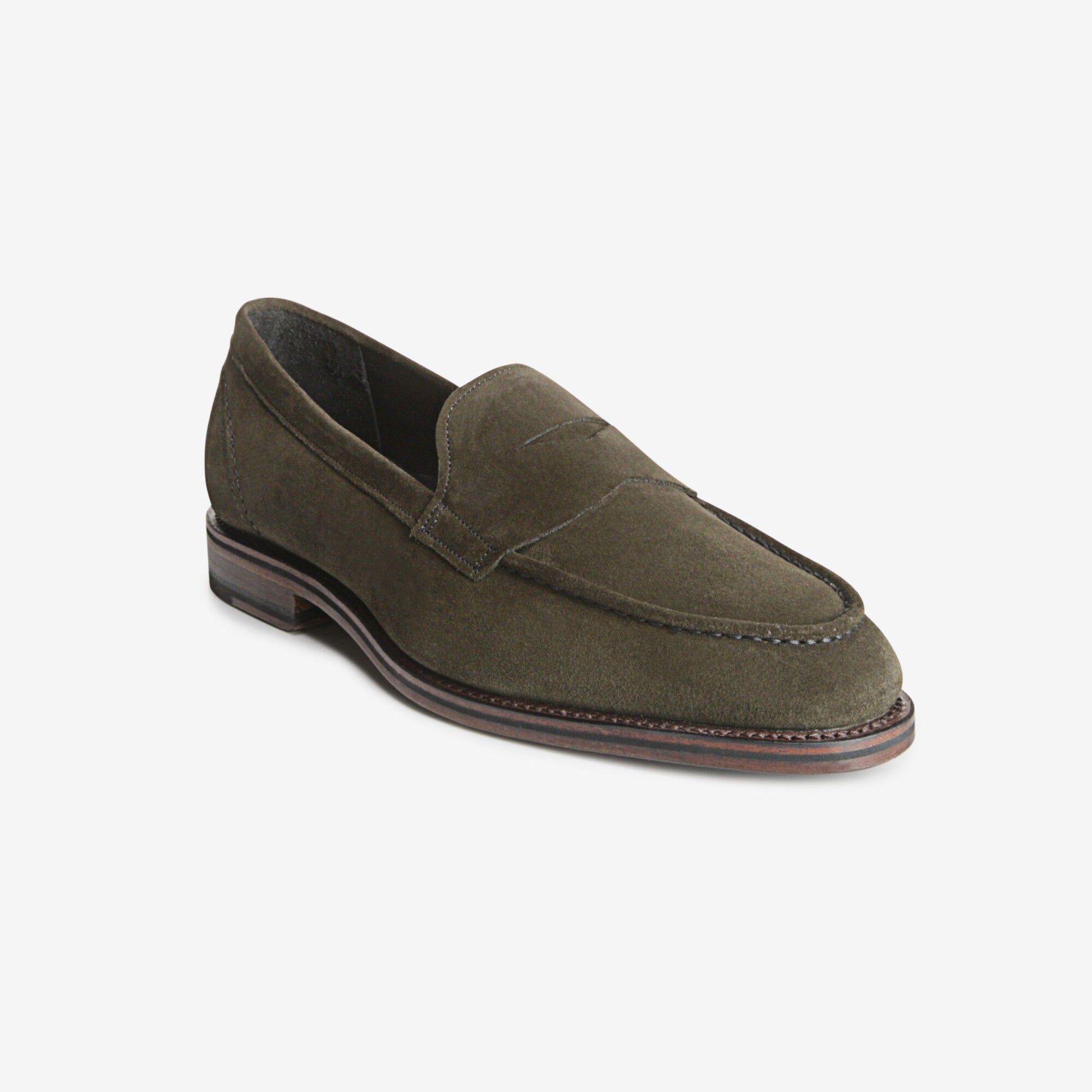 Mercer Street Suede Penny Loafer - Olive