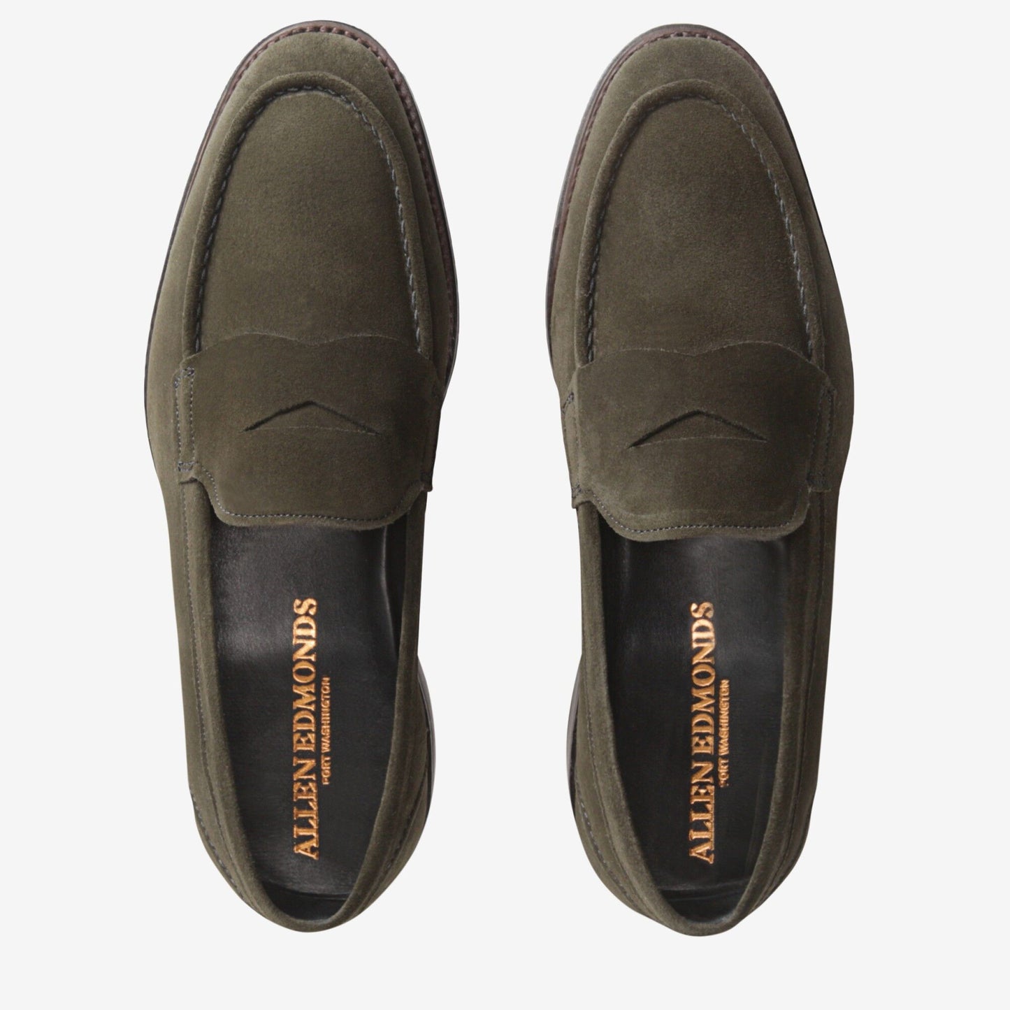 Mercer Street Suede Penny Loafer - Olive