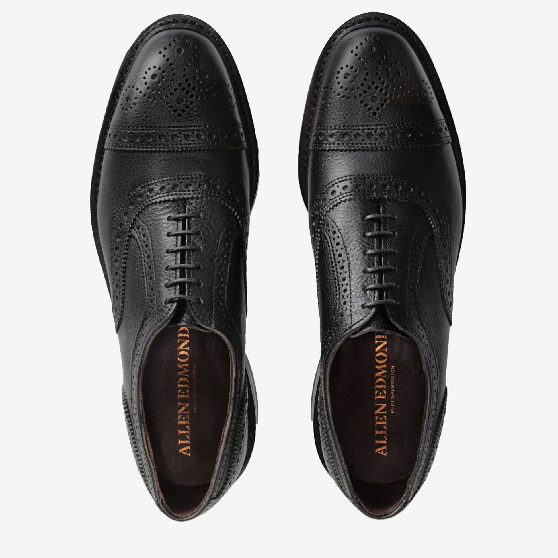 Strandmok Cap-Toe Oxford with Dainite Rubber Sole - Black