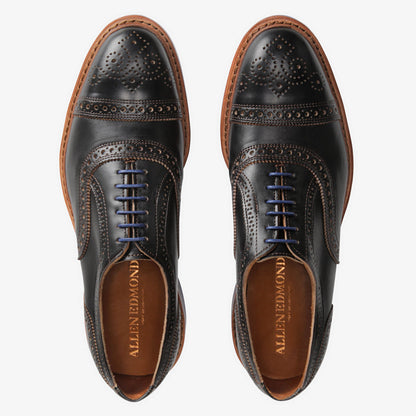 Strandmok Cap-Toe Oxford with Dainite Rubber Sole - Black