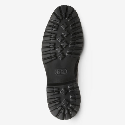 Long Branch Wingtip Boots - Black Tumbled