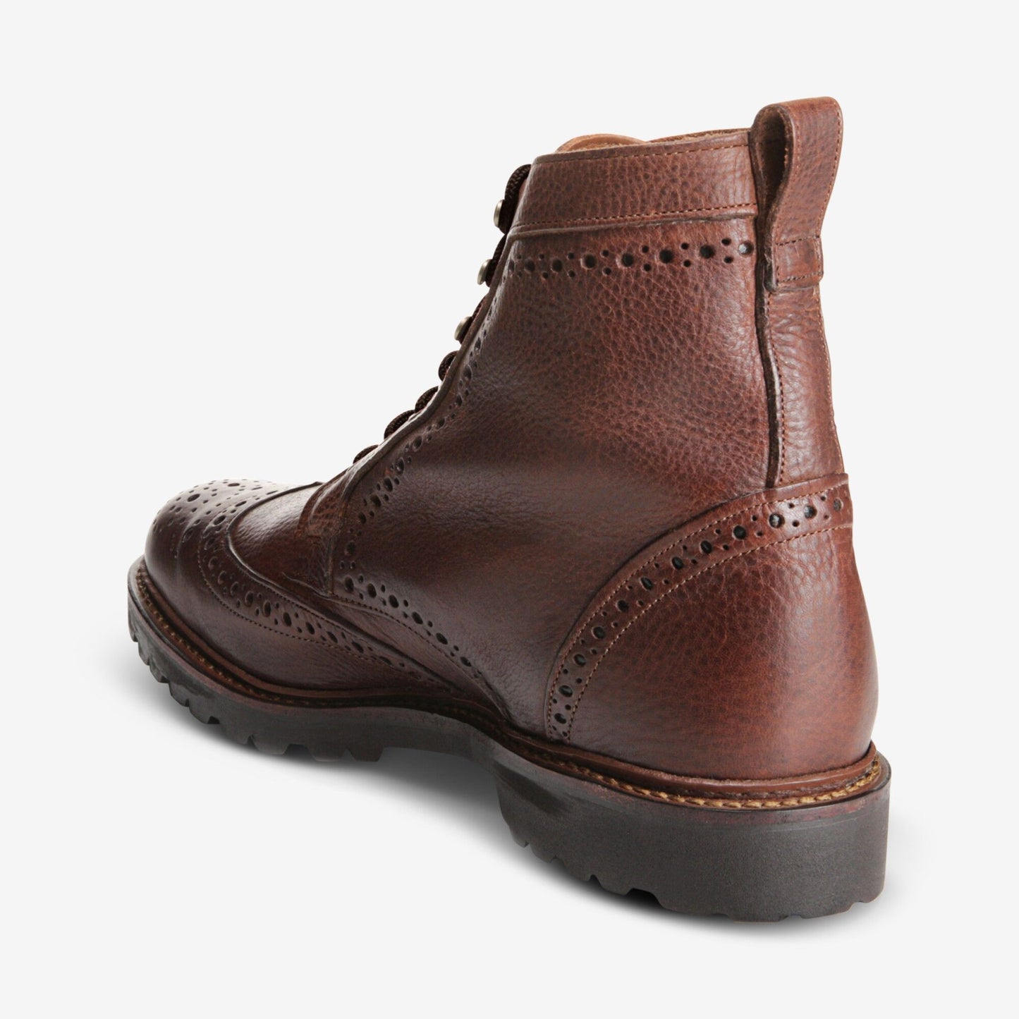 Long Branch Wingtip Boots - Brown