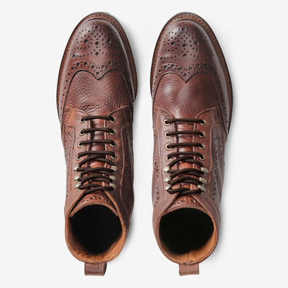 Long Branch Wingtip Boots - Brown