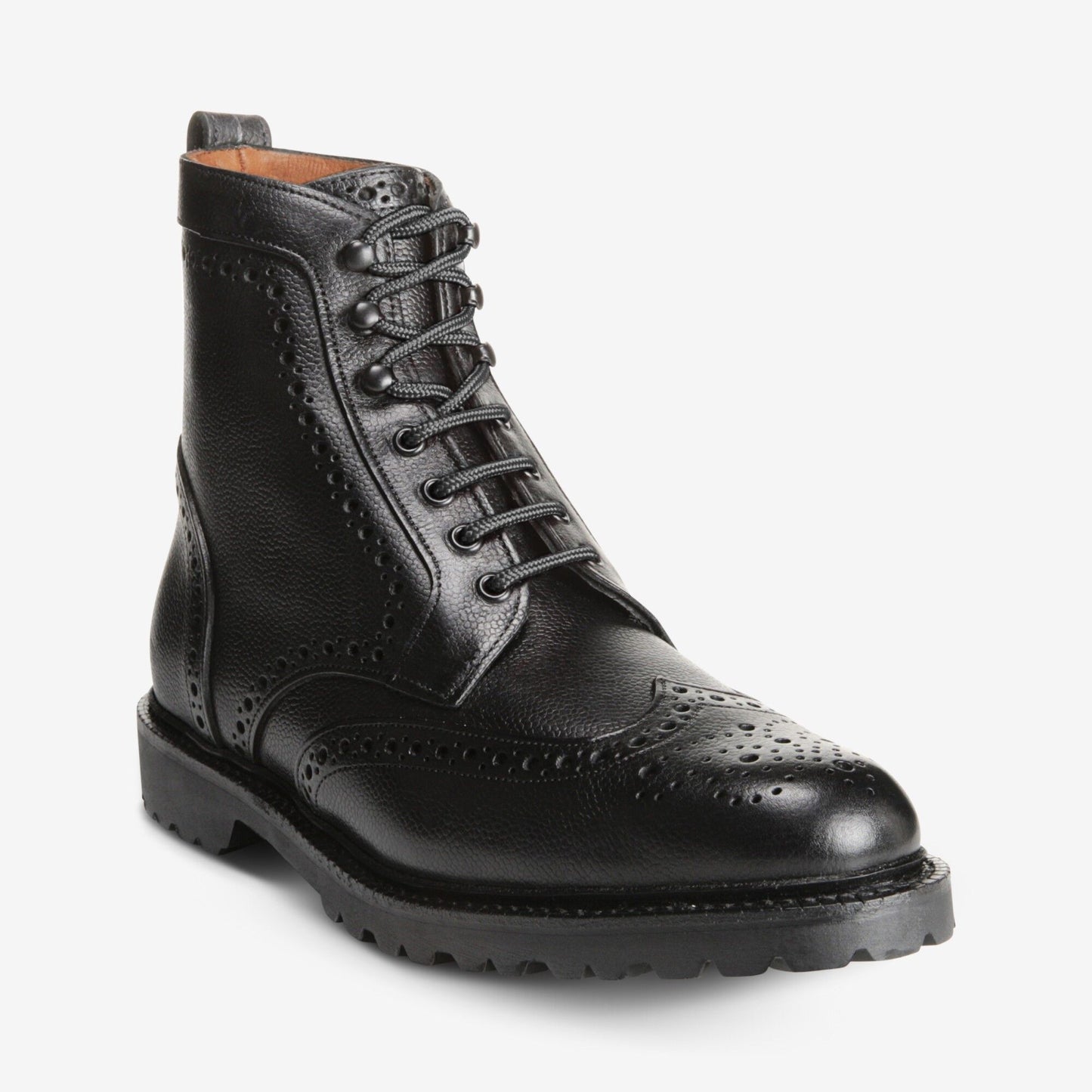 Long Branch Wingtip Boots - Black
