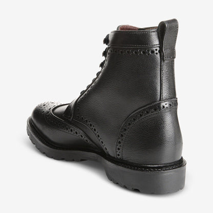 Long Branch Wingtip Boots - Black