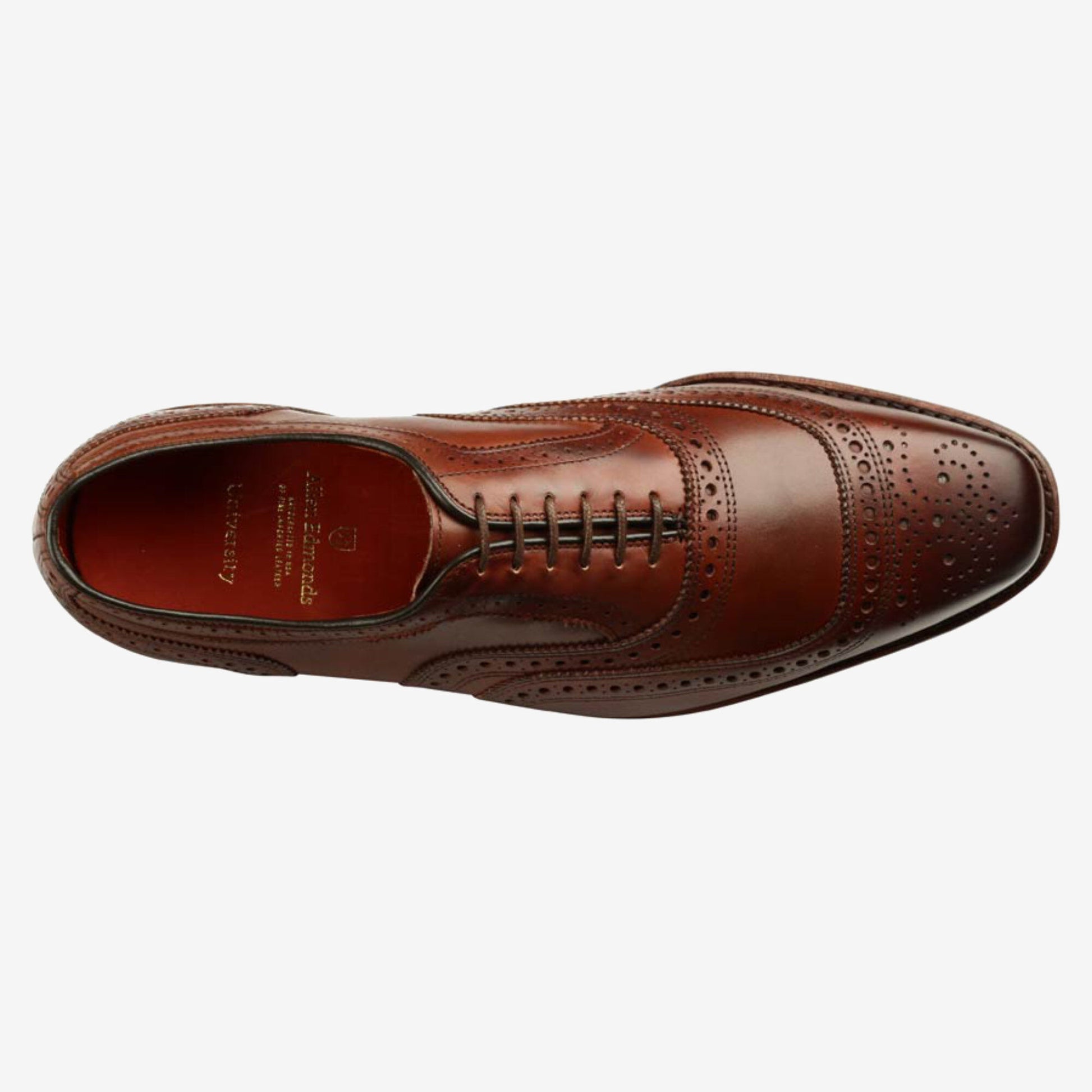 University Wingtips Dress Shoes - Chili Burnished Leather