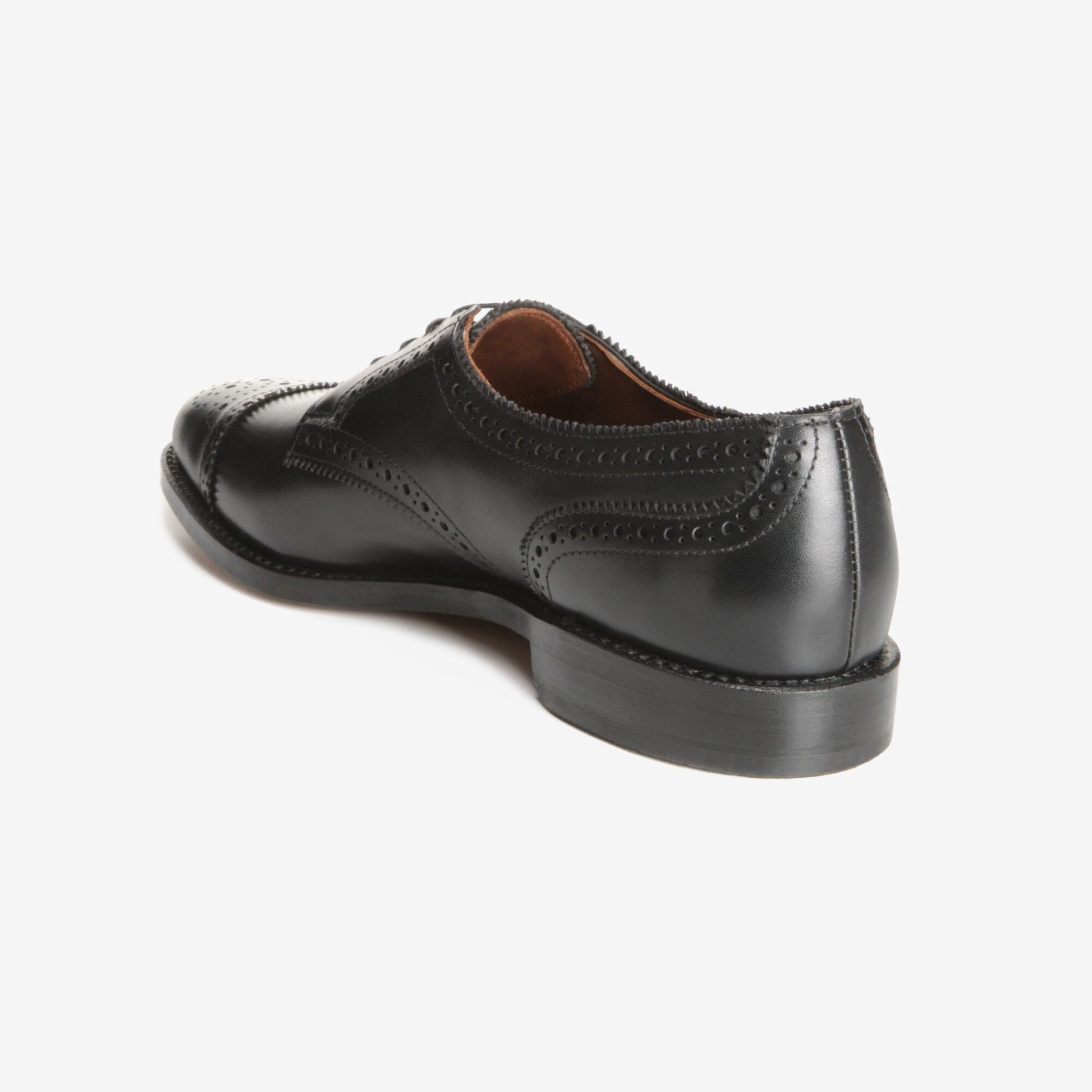 Sanford Cap-Toe Derby Dress Shoe - Black Leather