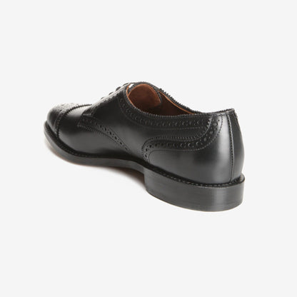Sanford Cap-Toe Derby Dress Shoe - Black Leather