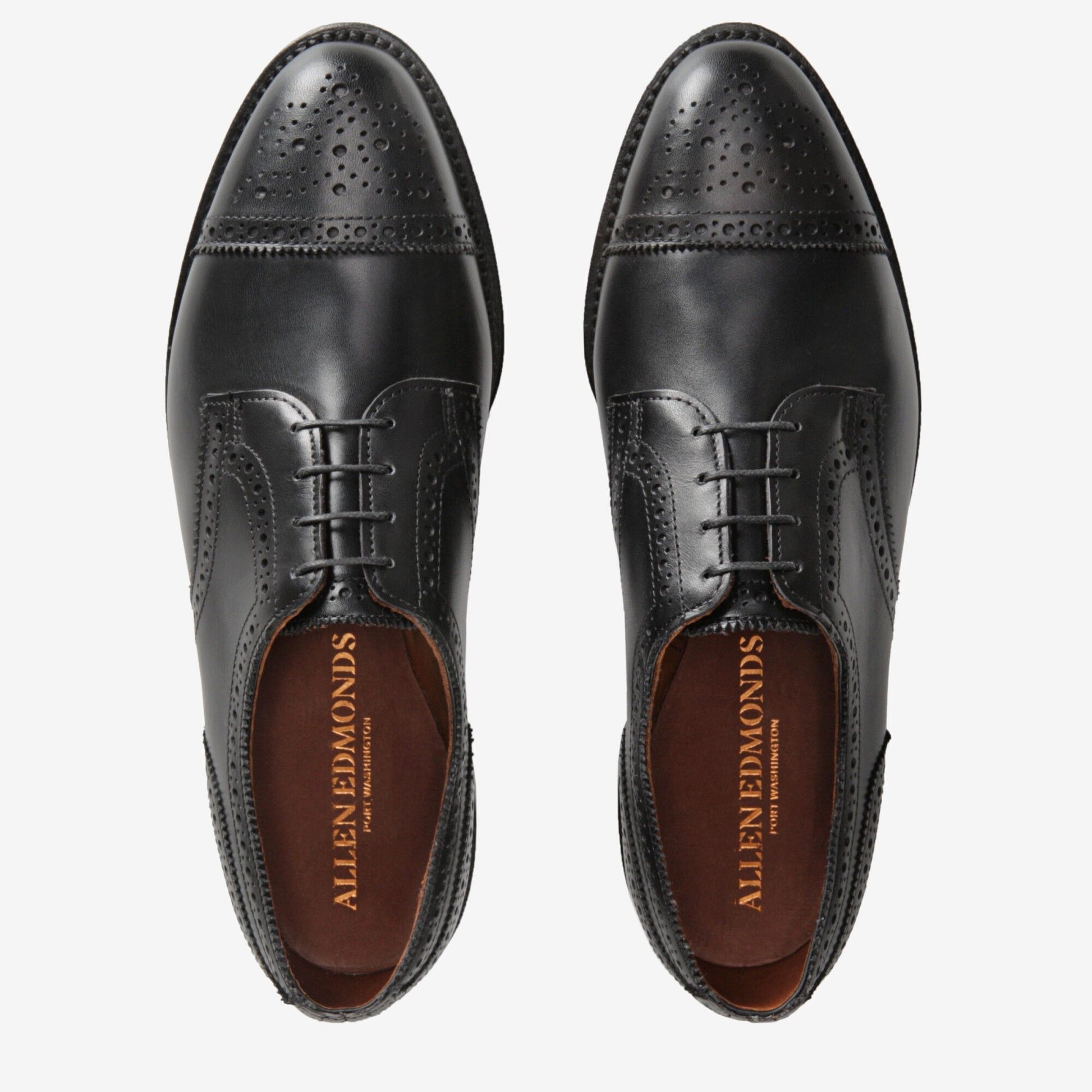 Sanford Cap-Toe Derby Dress Shoe - Black Leather