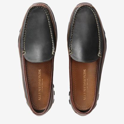 Boulder Venetian Driving Moccasin - Black with Brown Trim