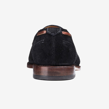 Acheson Suede Tassel Dress Loafer - Black with brown