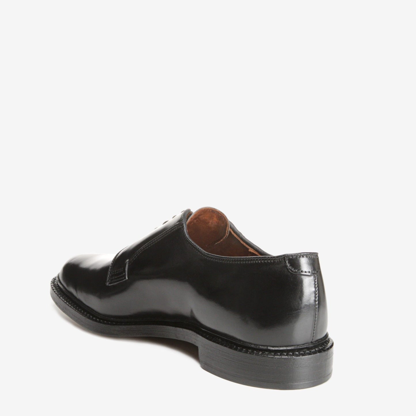 Leeds Shell Cordovan Derby Shoe - Black