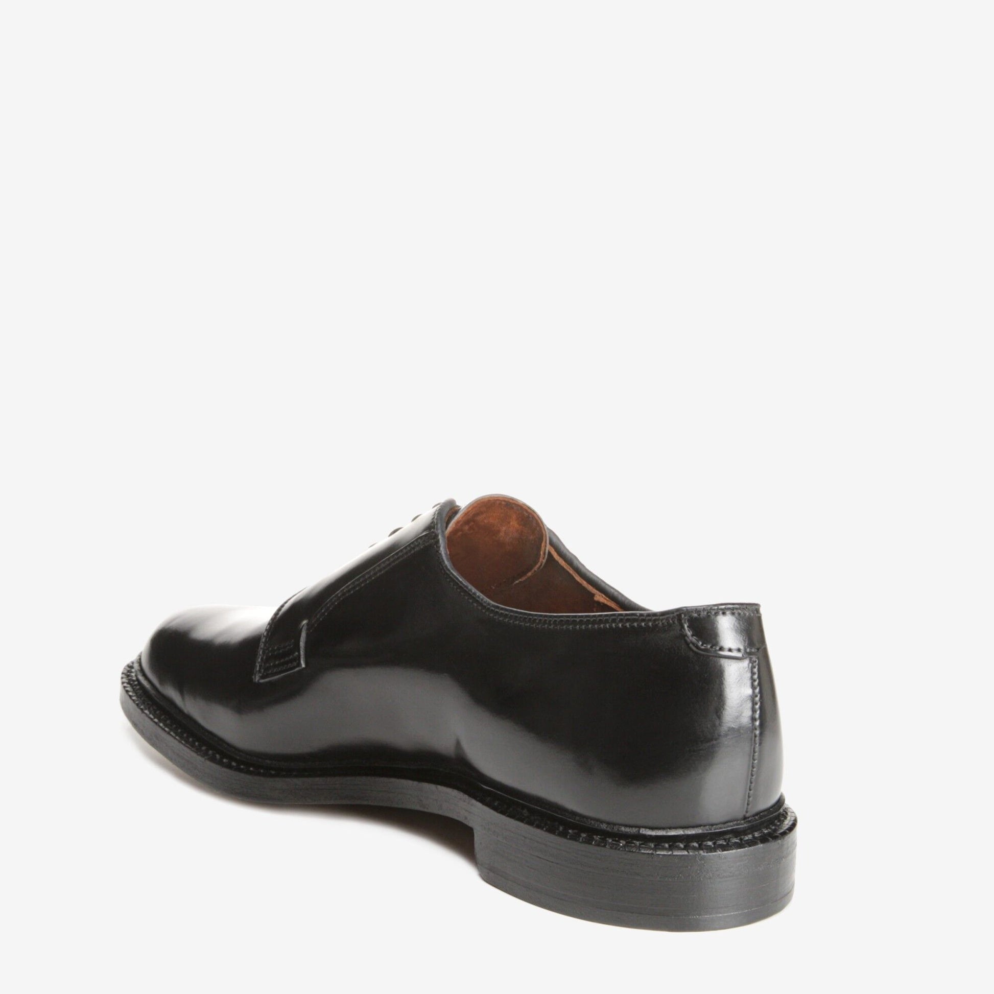 Leeds Shell Cordovan Derby Shoe - Black
